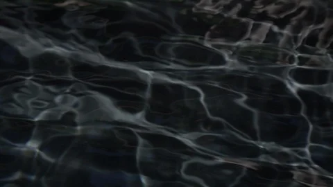 Slow motion of liquid lattice pattern of  sun shine in deep pure water close up. Stock Footage 99144944