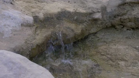 Slow motion of a little waterfall Stock Footage 131896783
