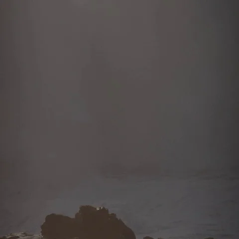 Slow motion long shots of waves during Hurricane Ignacio 2015 Stock Footage 69328106