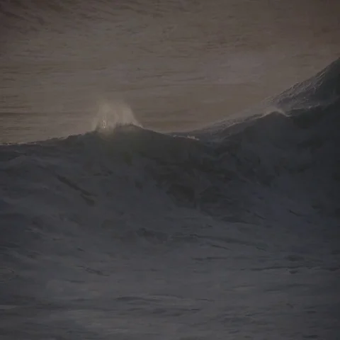 Slow motion long shots of waves during Hurricane Ignacio 2015 Stock Footage 69456332