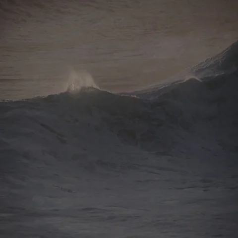 Slow motion long shots of waves during Hurricane Ignacio 2015 Stock Footage 69456349