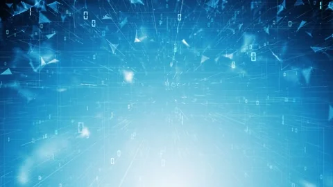 Slow motion looped digital technology data code animation Stock Footage 338304273