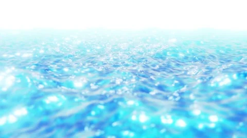 Slow motion looping 3D animation of the waving tropical ocean Stock Footage 158065178