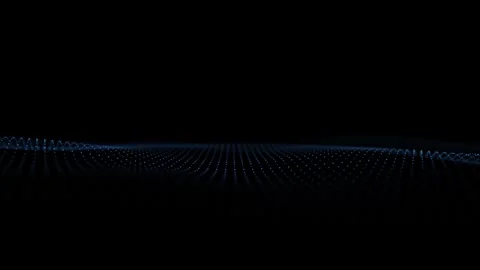 Slow motion looping wavy dots on clean black background Vidéo 337512696