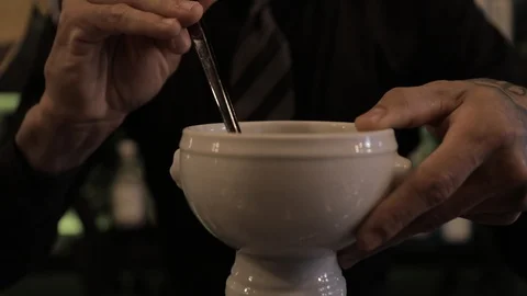 Slow Motion of Lychees in Syrup Stock Footage 129782224