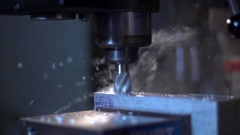 Slow Motion Machine Drill  Stock Footage 80040967