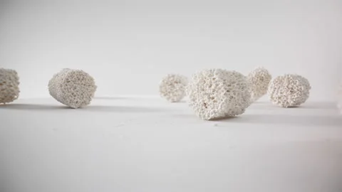 Slow Motion Macro of Catalyst Sorbent Particles Stock Footage 171186722