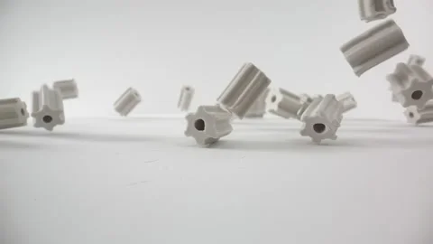 Slow Motion Macro of Catalyst Sorbent Particles Stock Footage 171186904