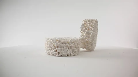 Slow Motion Macro of Catalyst Sorbent Particles Stock Footage 171187651