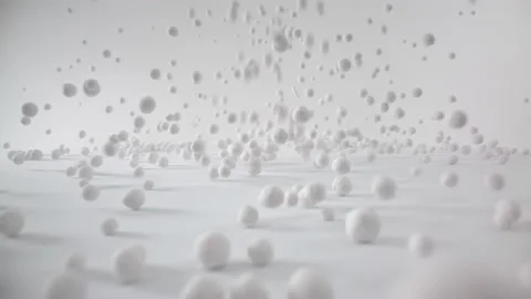 Slow Motion Macro of White Sorbent Particles Falls Stock Footage 171188107