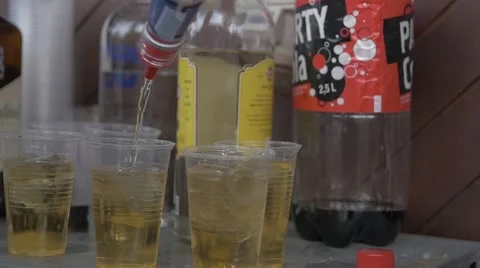 Slow motion making coctail at summer Stock Footage 54218611