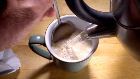 Slow motion: Making packet soup. Video stock 92198957
