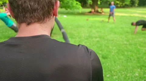 Slow motion of man exercising with rope Stock Footage 59111615