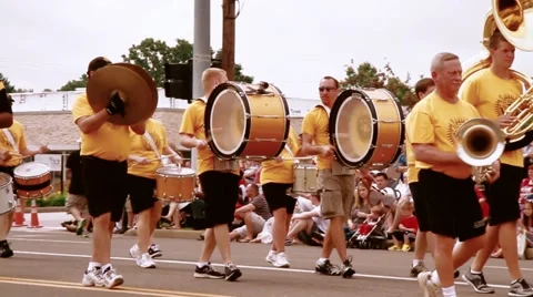 Slow Motion marching band Stock Footage 52241063