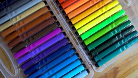 Slow motion markers top view Stock-Footage 159863370