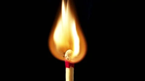Slow Motion Match Igniting Vídeo Stock 65428632