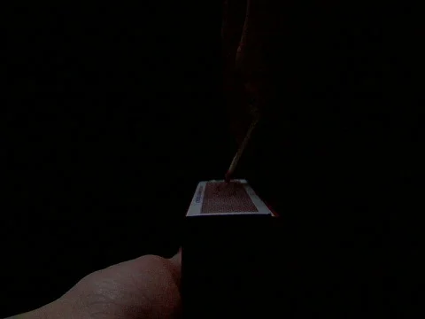 Slow Motion Match Strike Towards Camera (HD) Stock Footage 366116