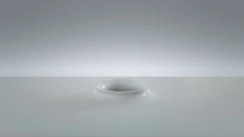 Slow-motion milk dropping and splashing forming a beautiful crown splash Stock Footage 85877188