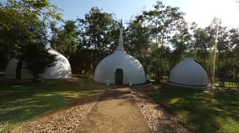 Slow Motion of Monastery with Sun Flare. Stock Footage 49773683