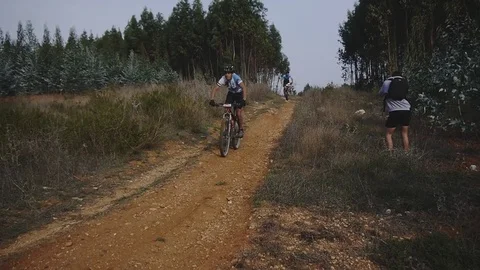 Slow Motion Mountain Biking Stock Footage 85372539