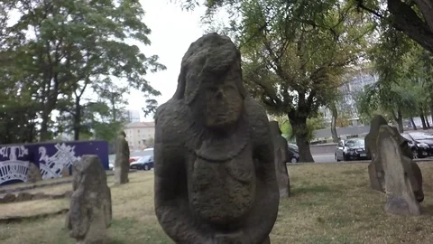 Slow motion, Moving the camera. Historical monuments. Video stock 79755086