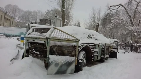 Slow motion, Moving the camera. War in Ukraine. Video stock 88242596