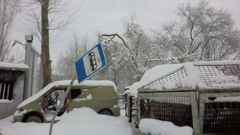 Slow motion, Moving the camera. War in Ukraine. Video stock 88242605