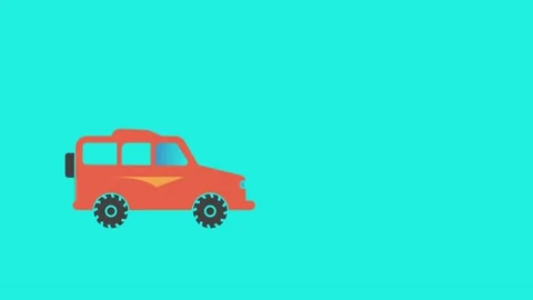 Slow motion moving car animation,best animation in 4k. Stock Footage 201005193