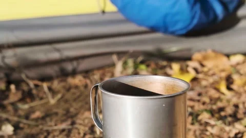 Slow motion. The mug stand against the background Stock Footage 220567595