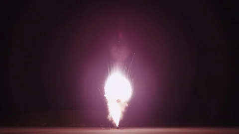 Slow motion mushroom cloud explosion for use with visual effects compositing or Stock Footage 92554015