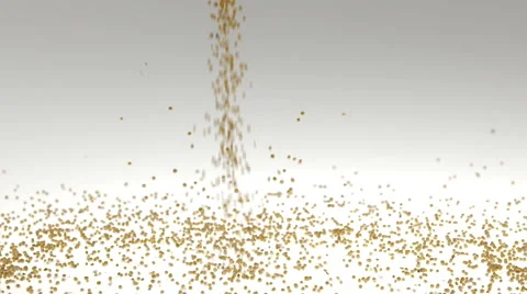 Slow Motion Mustard Seeds Falling on White Background Stock Footage 54296680