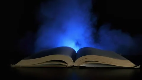 Slow motion, a mystical book, an enchanted book, a fabulous book Stock Footage 264875220