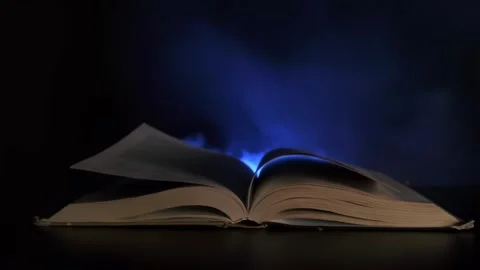 Slow motion, a mystical book, an enchanted book Stock Footage 264875657