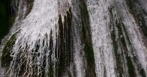Slow motion natural waterfall Stock Footage 48633684