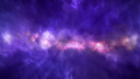 Slow Motion of Nebula Galaxy Movement Stock Footage 125508871