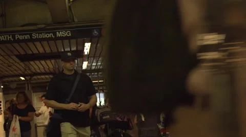 Slow Motion of NewYork Subway Stock Footage 54358441