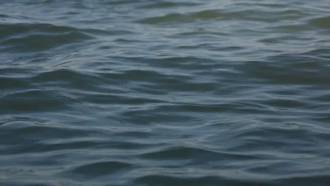 Slow motion ocean waves, blue sea Stock Footage 274052171