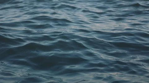 Slow motion ocean waves, blue sea Stock Footage 274052172