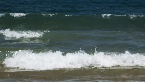 Slow Motion Ocean Waves Crashing On Shore 2 Stock Footage 315409852