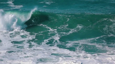 Slow Motion Ocean Waves Stock Footage 72861438