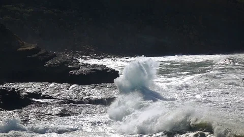 Slow Motion Ocean Waves Stock Footage 72861474