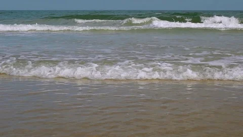 Slow Motion Ocean Waves Stock Footage 76452167
