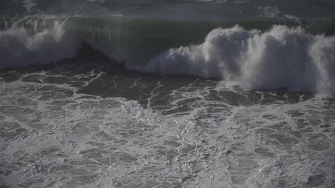 Slow Motion Ocean Waves Stock Footage 76971638