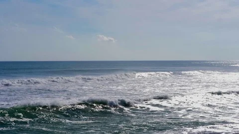 Slow Motion Ocean Waves Stock Footage 80442415