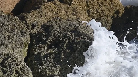 Slow Motion Ocean Waves Stock Footage 82617231