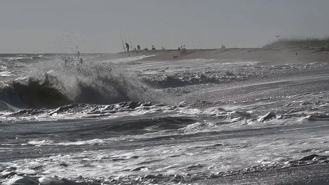 Slow Motion Ocean Waves Stock Footage 82617318