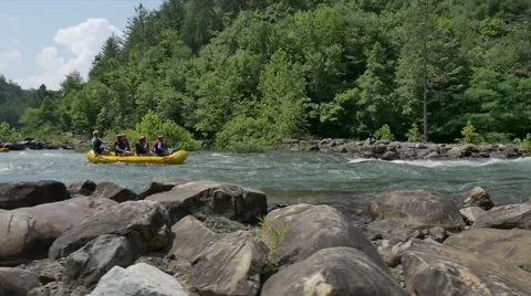 Slow Motion Ocoee River Cinematic Sports Shot Stock-Footage 64559287