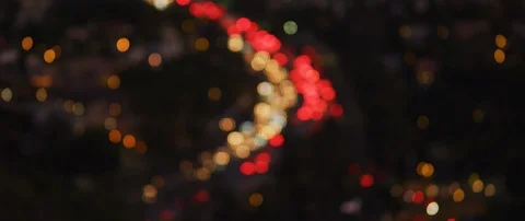 Slow motion out of focus shot of rush hour traffic in Los Angeles, California Stock Footage 115514923