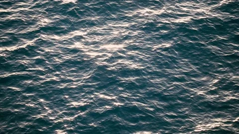 Slow motion over disturbed ocean water surface, loopable. Impressive background  Stock Footage 171080533