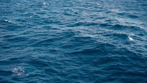Slow motion over disturbed ocean water surface, loopable. Impressive background  Stock Footage 191981047